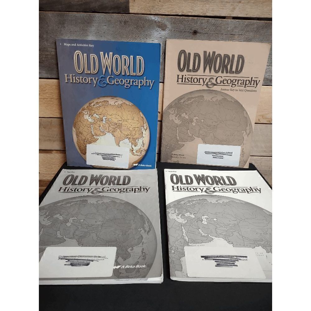 A Beka Old World History & Geography 3rd Ed. Maps, Quiz, Test, Answer Key